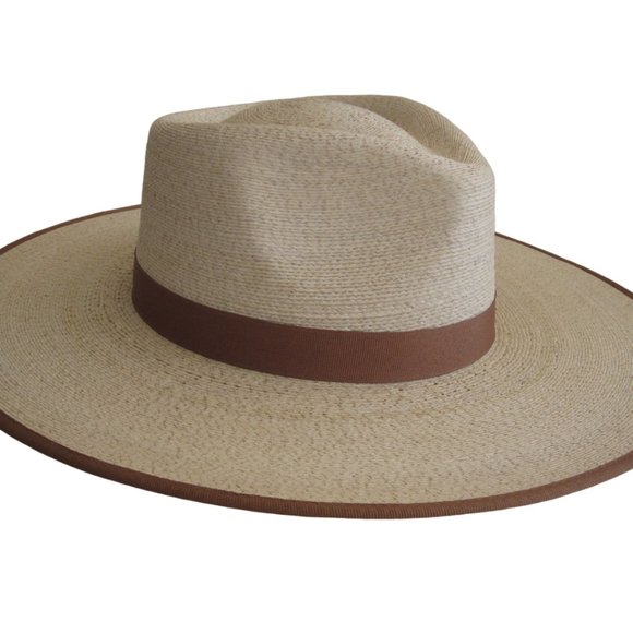 Unisex Brixton Tan and Brown Wide Brim Hat. New Without Tag. - Picture 1 of 8